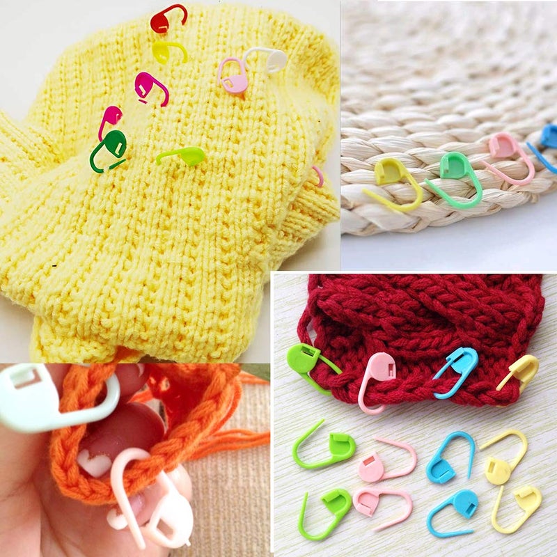 Mayboos 120pcs Stitch Markers for Knitting and Crochet, Plastic Crochet Stitch Markers Locking Clips with 12 Colors Lightweight, Snag-Free Design for Yarn Crafts, Sweater Making DIY Projects - Image 5